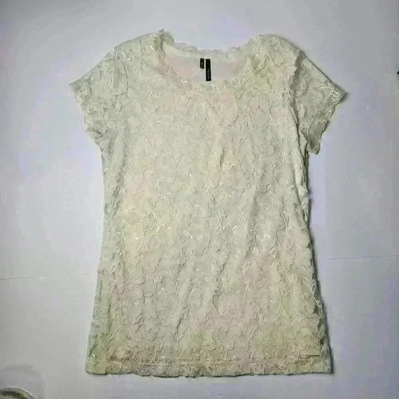Maurices Lace Stretch Lined Medium Top Cream - Picture 1 of 5